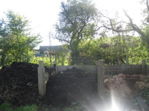 Our current compost heaps